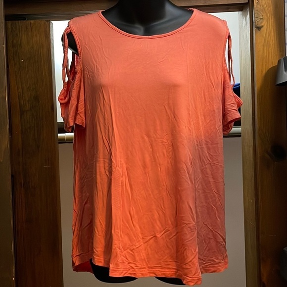Adreamly orange cold shoulder top size XL - Picture 1 of 3